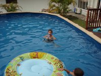 P2030072  Kids messing about in the pool